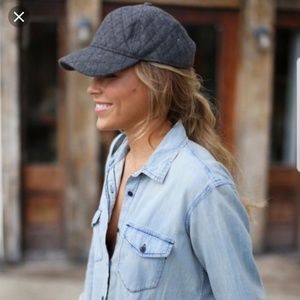 Madewell grey quilted baseball hat